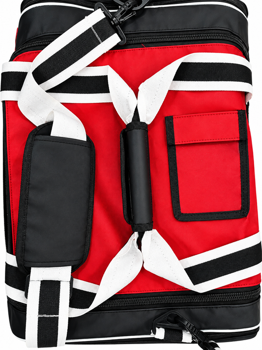 Sac Magyk Team format dek hockey noir et rouge 23''x15''x13'' avec deux poches / Ballhockey black and red bag 23''x15''x13''