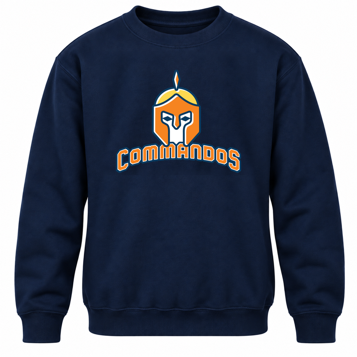 Crewneck marine Commandos – logo PNG original approuvé
