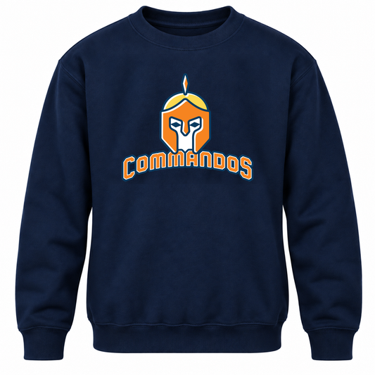 Crewneck marine Commandos – logo PNG original approuvé