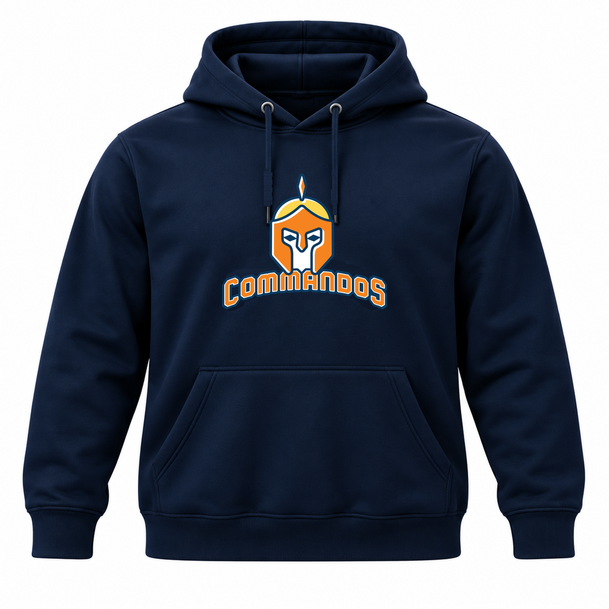 Hoodie marine Commandos – logo Illustrator officiel approuvé