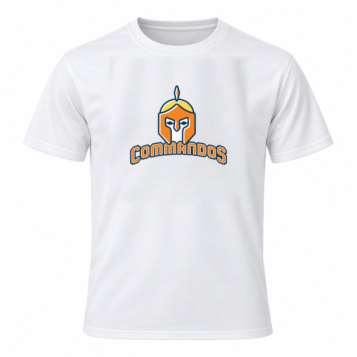 T-shirt blanc Commandos, logo remonté approuvé