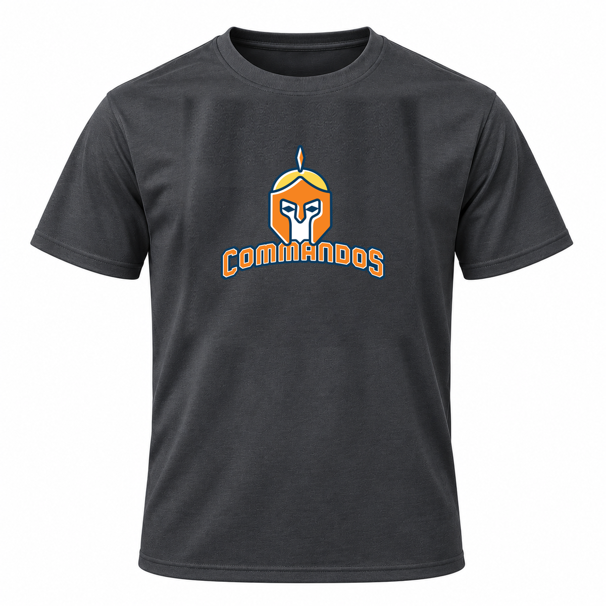 T-shirt charbon Commandos, logo remonté approuvé