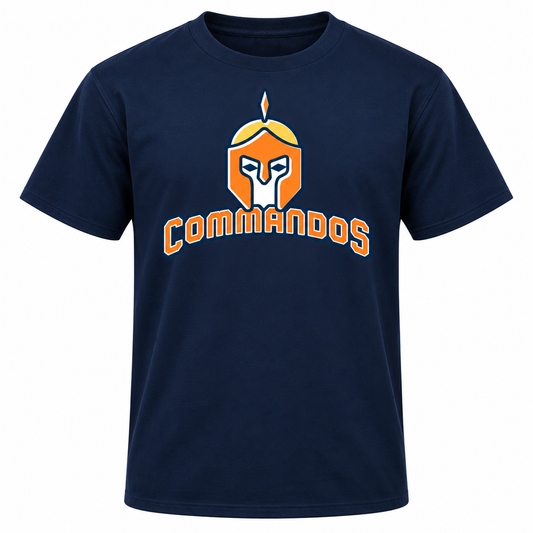 T-shirt performance marine Commandos – logo remonté, approuvé