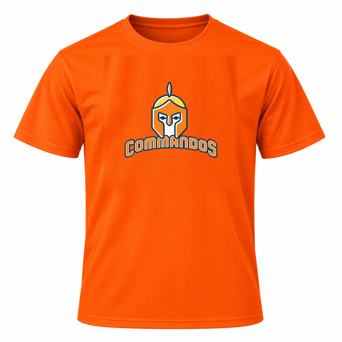 T-shirt orange Commandos, logo remonté approuvé